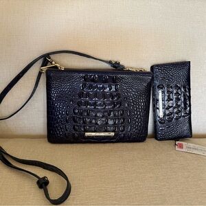 Brahmin Perri Crossbody & Wallet in Ink